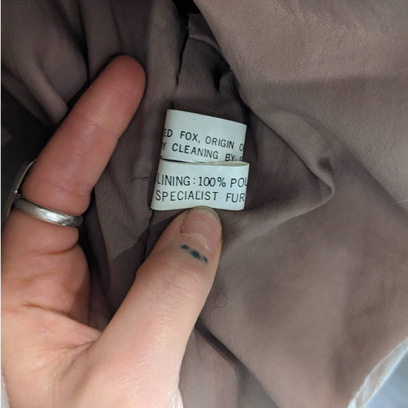 Vintage Designer Genuine Fox Fur Oversize Fluffy Dyed Spotted Furry Jacket Coat - Picture 12 of 14